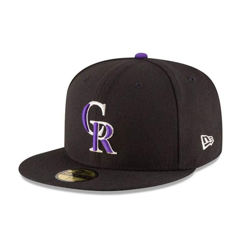 Gorras New Era Mlb Negros - Colorado Rockies Authentic On-Field Game 59FIFTY 86304ECXT